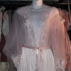Beautiful Romantic Soft Pink Sheer Lace robe